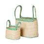 Broste Copenhagen - Lykke Mand, naturel / jelly green (set van 2)