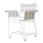 Gubi - Tropique Outdoor Dining Chair, klassiek wit halfmat / Leslie Stripe Limonta (20)