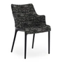 Kartell - Eleganza Nia Fauteuil, frame zwart / stof gemêleerd zwart