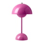 & Tradition - Flowerpot Accutafellamp VP9 met magnetische oplaadkabel, glanzend, pittig roze
