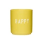 Design Letters AJ Favourite Happy - Porseleinen mok, / geel