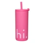 Design Letters - Hi Travel Drinkrietjesbeker, 0,5 l, kersenroze