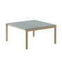 Muuto - Couple Salontafel, 84 x 80 cm, 1 Effen 1 Golvend, eiken / lichtblauw
