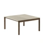 Muuto - Couple Salontafel, 84 x 80 cm, 1 Effen 1 Golvend, donker geolied eiken / zand