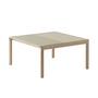 Muuto - Couple Salontafel, 84 x 80 cm, 1 Effen 1 Golvend, eiken / zand