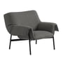 Muuto - Wrap Lounge fauteuil, donkergrijs, Sabi 151, zwart frame