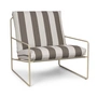 Ferm Living - Desert Stripe Outdoor fauteuil, kasjmier / chocolade