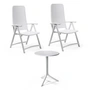 Nardi - Darsena Relax klapstoel (2x) + Step tafel, bianco