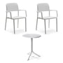 Nardi - Bora fauteuil (2x) + Step tafel, wit