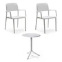 Nardi - Bora fauteuil (2x) + Step tafel, wit