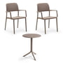 Nardi - Bora fauteuil (2x) + Step tafel, tortora
