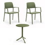 Nardi - Bora fauteuil (2x) + Step tafel, agave