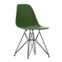 Vitra - Eames Plastic Side Chair DSR RE, bos/donkergroen (basisglijders van donker plastic)