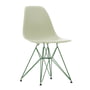 Vitra - Eames Plastic Side Chair DSR RE, kiezel / Eames Sea Foam Green (basic donkere kunststof glijders)
