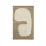 Ferm Living - Lay Deurmat, 50 x 70 cm, donker taupe / gebroken wit