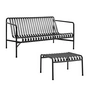 HAY - Palissade Loungebank + Voetenbank, antraciet