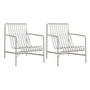 HAY - Palissade Lounge Chair High , lichtgrijs (set van 2)