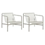 HAY - Palissade Lounge Chair Low , lichtgrijs (set van 2)