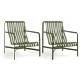 HAY - Palissade Lounge Chair High , olijf (set van 2)