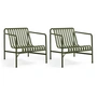 HAY - Palissade Lounge Chair Low , olijf (set van 2)