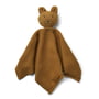 LIEWOOD - Milo gebreid knuffeldoekje, Mr. Bear, gemaakt van biologisch katoen, goudkleurig karamel