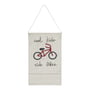 Lorena Canals - Wandkleed, Cool Kids Ride Bikes, 45 x 70 cm, naturel / rood