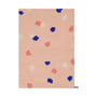 myfelt - Terra Rose Baldeken van vilt, 120 x 170 cm, rosé / koraal / wit / kobaltblauw