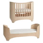 Classic Leander - Baby junior bed, 0 - 7 jaar, 120 - 150 x 70 cm, beuken whitewash