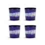 Serax - Feast Beker, 250 ml, donkerblauw/wit gestreept (set van 4)