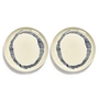Serax - Feast Bord, Ø 26.5 cm, wit / blauw gestreept (set van 2)
