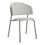 OUT Objekte unserer Tage Dining Chair - Wagner, zwart / bouclé (Promise 091 maan wit)