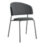 OUT Objekte unserer Tage Dining Chair - Wagner, zwart / bouclé (Promise 095 lavagrijs)