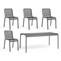 HAY - Palissade Tafel + 4x stoel, antraciet
