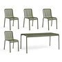 HAY - Palissade Tafel + 4x Stoel, olijf