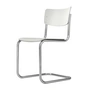 Thonet - S 43 Sledestoel, chroom / wit geglazuurd TP 200