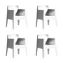 Driade - Toy Fauteuil Outdoor, wit (set van 4)