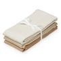 Cam Cam Copenhagen - Mull doek set, klassieke strepen camel / latte / camel (set van 3)