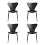Fritz Hansen - Serie 7 stoel, monochroom, zwart / zwart gekleurd essenhout (set van 4)