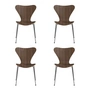 Fritz Hansen - Serie 7 Stoel, chroom / walnoot naturel (set van 4)