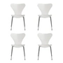 Fritz Hansen - Serie 7 stoel, chroom / essen wit (set van 4)