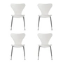 Fritz Hansen - Serie 7 stoel, chroom / essen wit gelakt (set van 4)