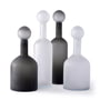Pols Potten - Bubbles & Bottles Karaf, mat zwart & wit (set van 4)