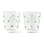 Pols Potten - Nob Drinkglas, H 10 cm, olijfgroen (set van 2)