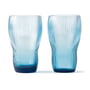 Pols Potten - Pum longdrinkglas, h 12 cm, lichtblauw (set van 2)