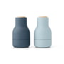 Audo - Bottle Grinder Molen Small, H 1 1. 5 cm, beuken / blues (set van 2)