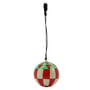 House Doctor - Harlequin Ornament, turquoise / rood / zand