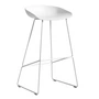 HAY - About A Stool AAS 38 Barkruk H 85, wit 2. 0 (kunststof glijders)