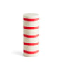 Hay - Column Kaars, M, gebroken wit/rood