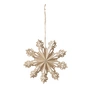 Broste Copenhagen - Christmas Snowflake Decoratieve hanger, Ø 15 cm, natuurlijk bruin