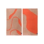 Mette Ditmer - Nova Arte Gastendoek, 40 x 55 cm, latte / oranje (set van 2)